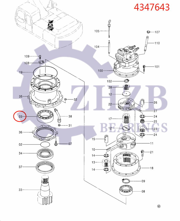 Excavator parts