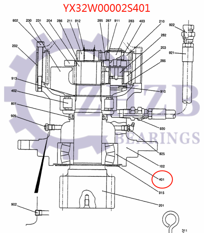 Excavator parts