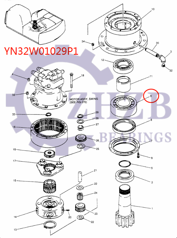 Excavator parts