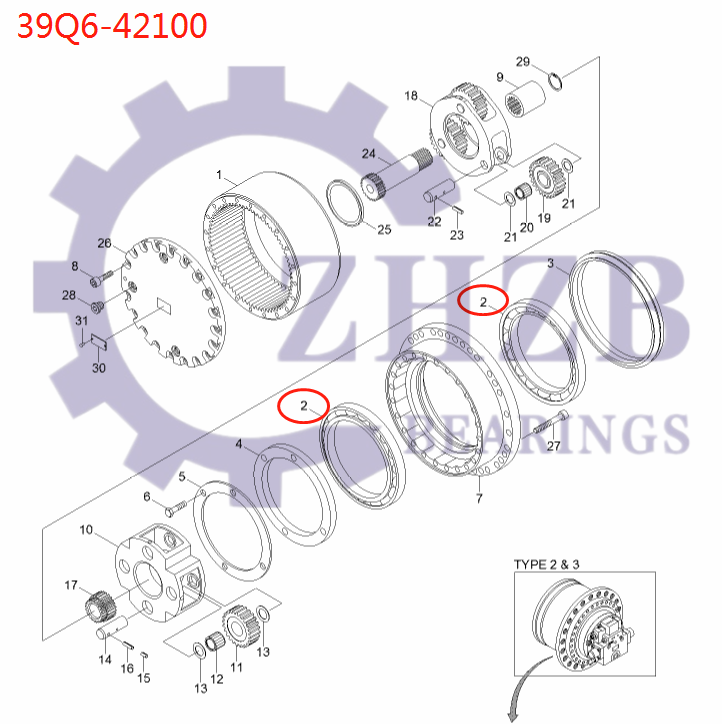 Excavator parts