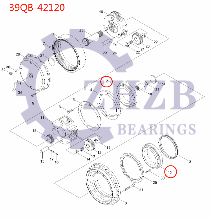 Excavator parts