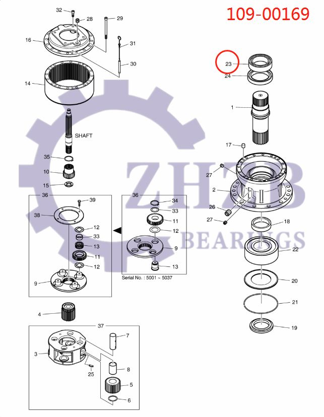 Excavator parts