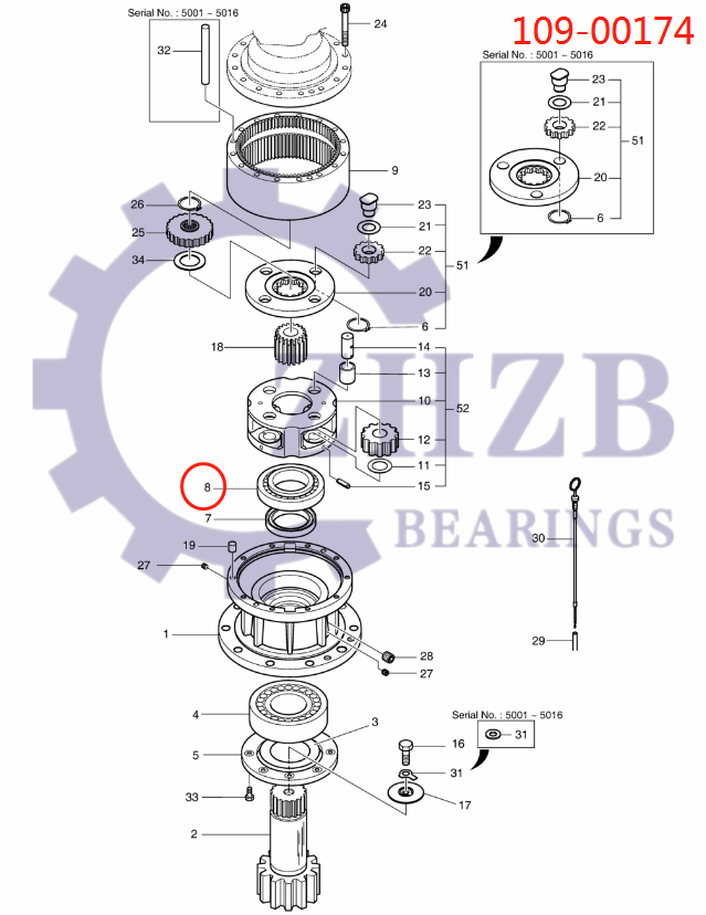 Excavator parts