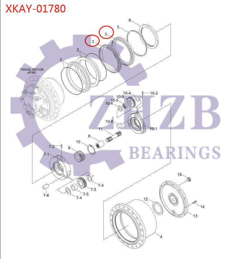 Excavator parts