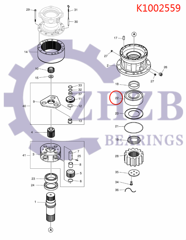 Excavator parts