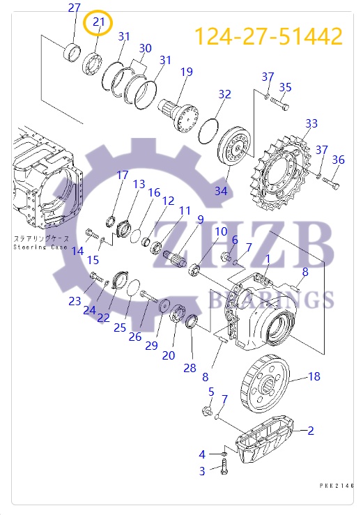 Bearing 124-27-51442