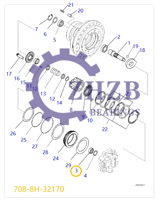 Bearing 708-8H-32170 Bearing 708-8H-32170