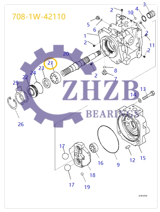 Bearing 708-1W-42110 Bearing 708-1W-42110