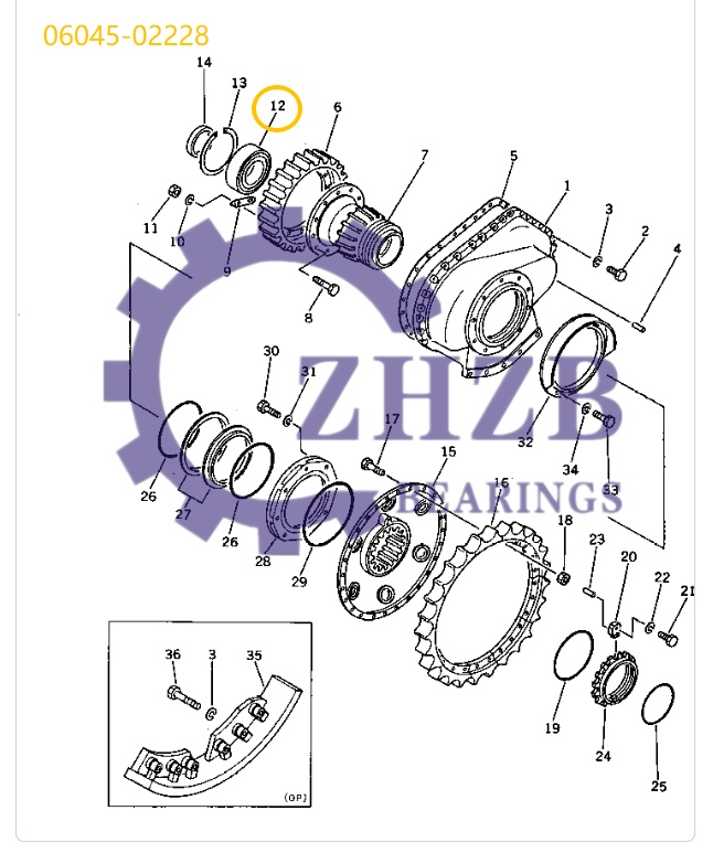 Bearing Manufacture 06045‑02228 Bearing Manufacture 06045‑02228