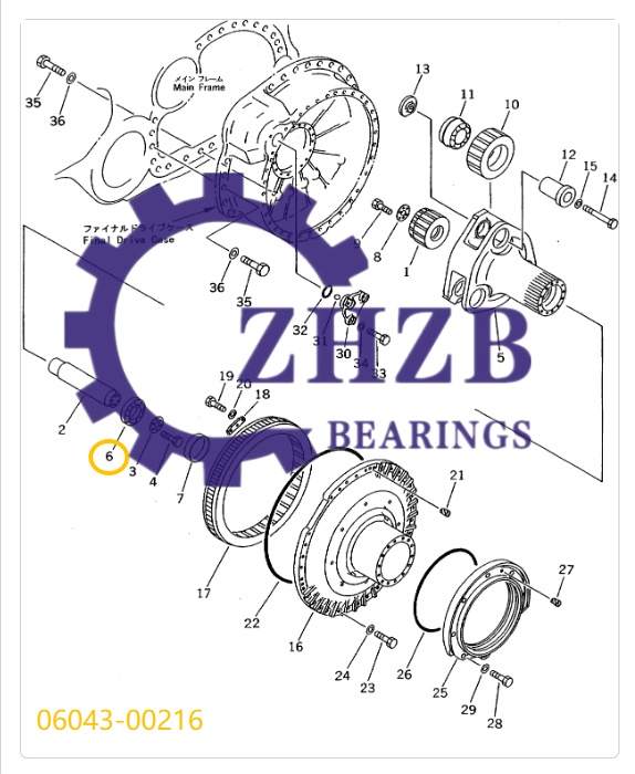 Bearing Manufacture 06043-00216 Bearing Manufacture 06043-00216