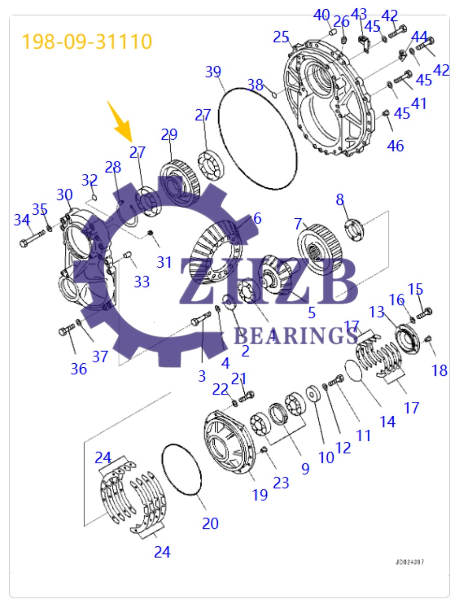 Dozer Spare Parts 198-09-31110