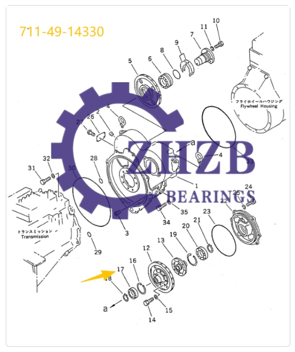 Bearing Spare Parts 714-07-29320