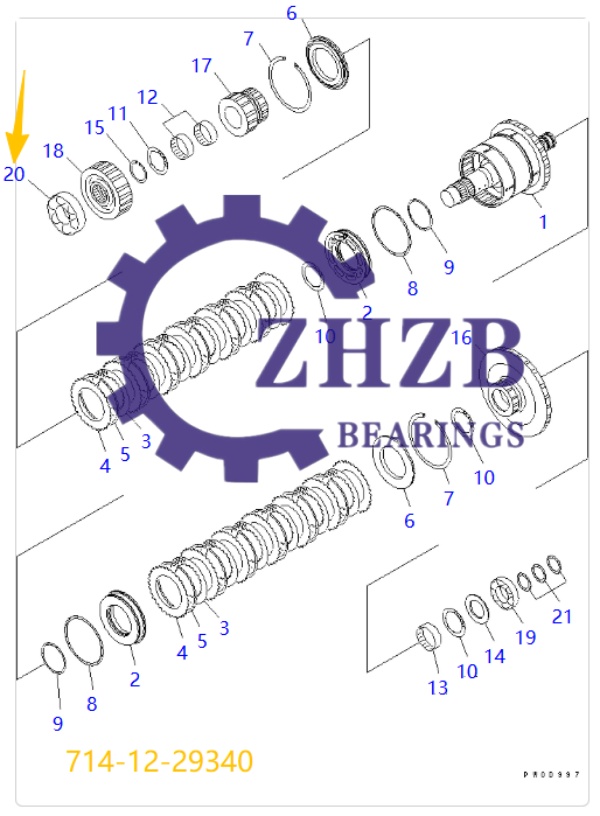 Bearing Spare Parts 714-12-29340